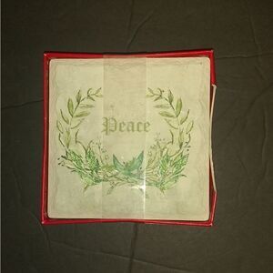 ⬇️⬇️⬇️Christmas Peace Laurel Coasters Set
